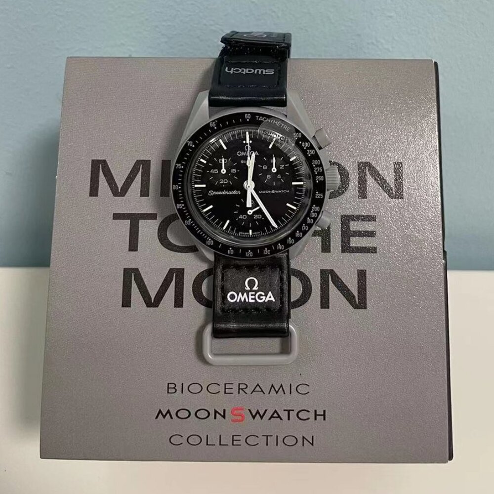 🍪 Swatch x Omega MoonSwatch Mission to Moon Watch | Bioceramic Gray Dial - Picture 4 of 6